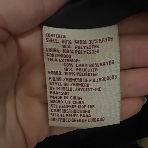 Black Double-Breasted Peacoat - Picture 4 of 4